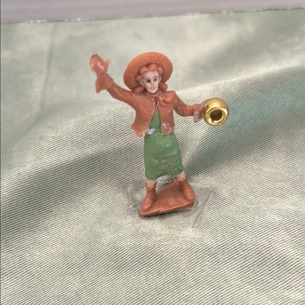 Charming Figurine with Green and Brown Attire